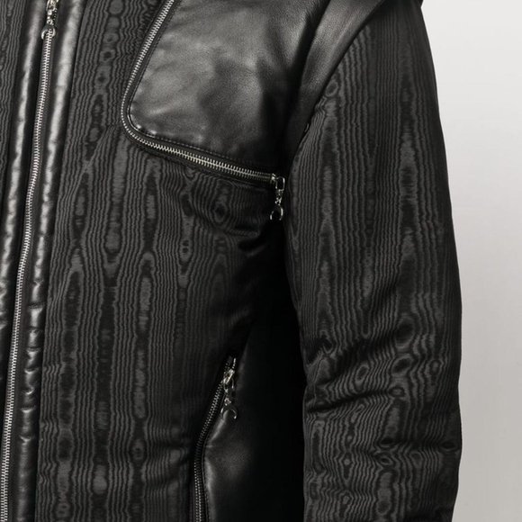 Marine Serre Convertible Moire-effect Biker Jacket - Picture 5 of 8